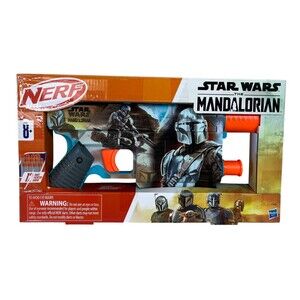 Hasboro Nerf Star Wars The Mandalorian Dart Blaster with 12 Nerf Elite Darts